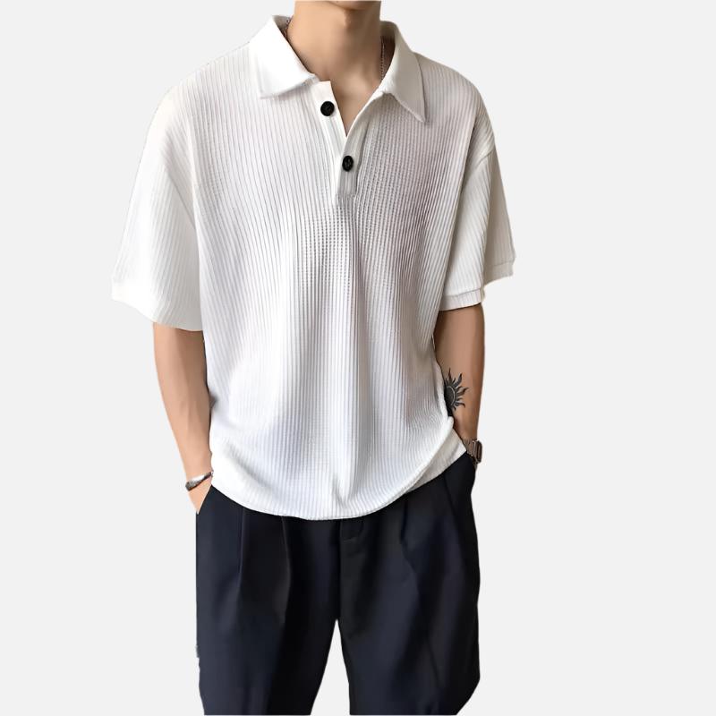 Geripptes Poloshirt